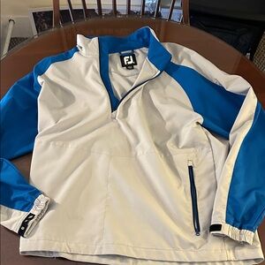 FootJoy White and Blue Half-Zip Jacket